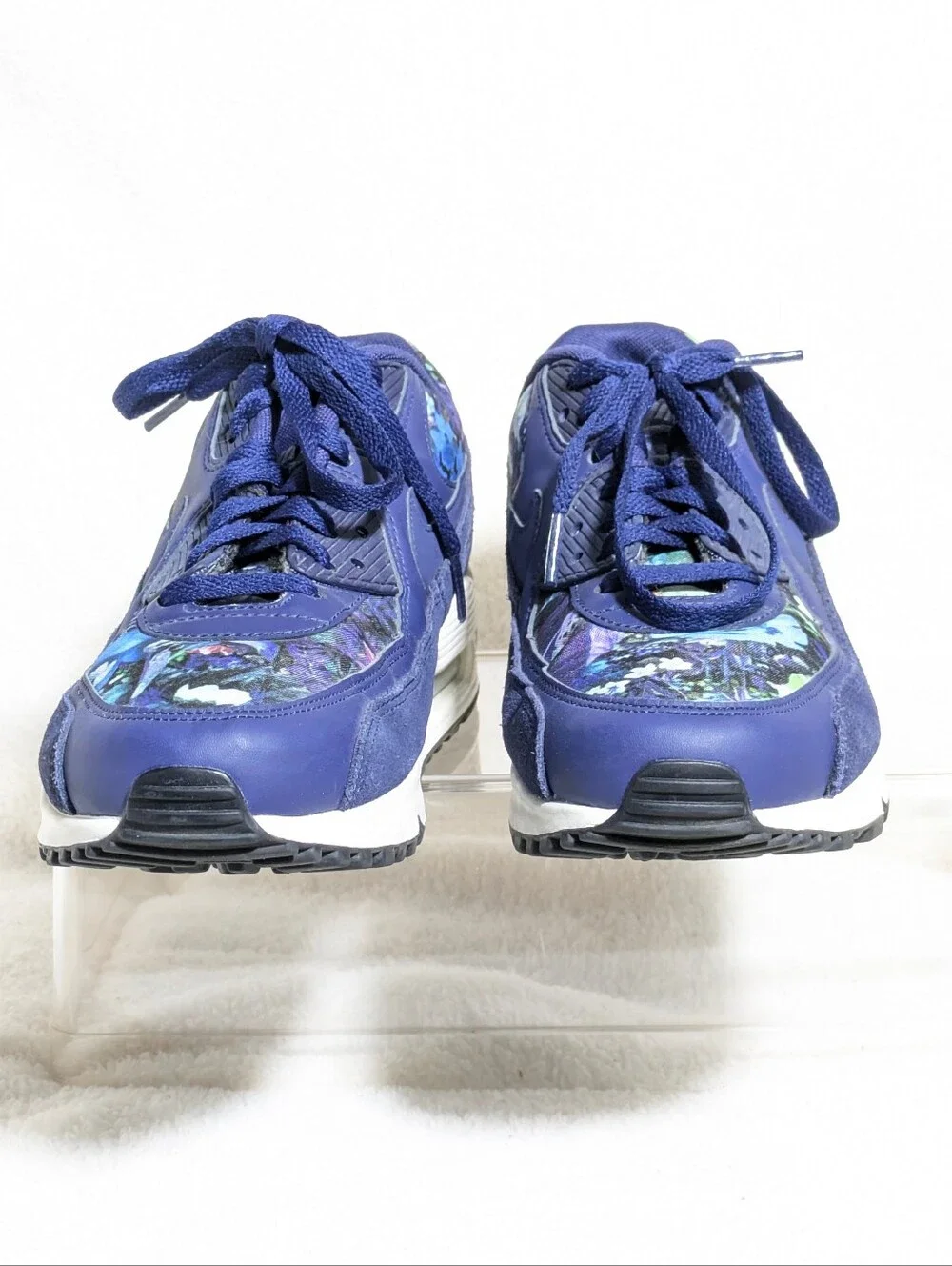 Women's Nike Air Max Blue Floral Sneakers 881105-400 Athletic Activewear 9.5‎